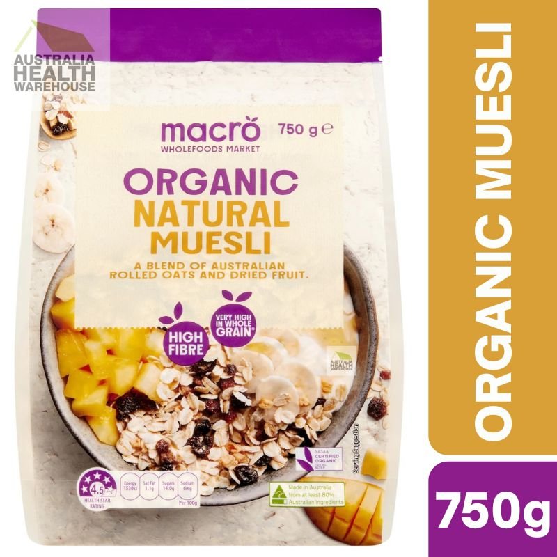 [Expiry Date: 19/09/2026] Woolworths Macro Organic Natural Muesli 750g