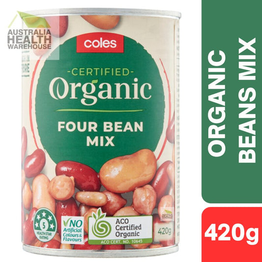 Coles Organic Four Bean Mix 420g