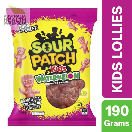 [CLEARANCE Expiry: 20/02/2025] Sour Patch Kids Watermelon Flavoured Lollies 190g