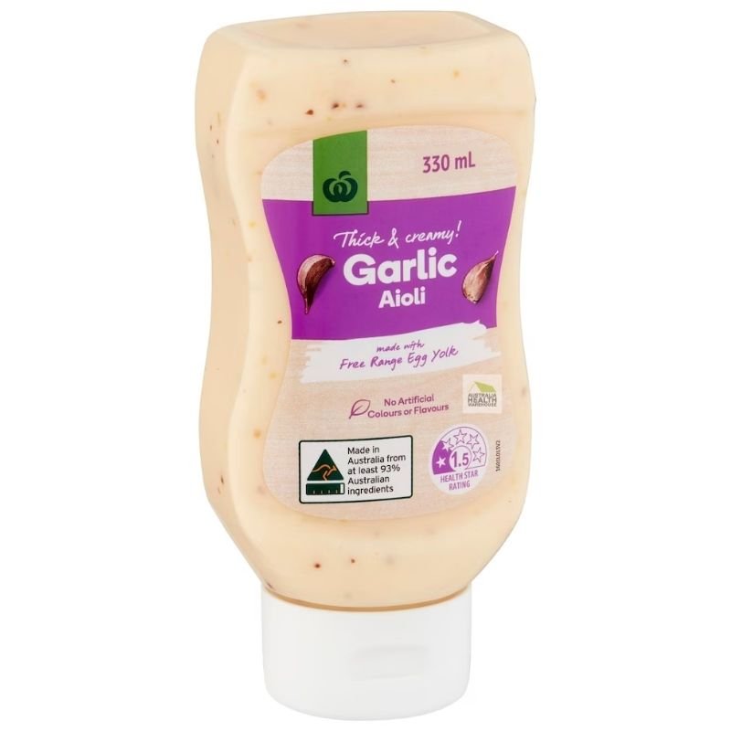 [Expiry: 01/2027] Woolworths Garlic Aioli 330mL