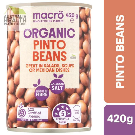 [Expiry: 31/05/2028] Woolworths Macro Organic Pinto Beans 420g