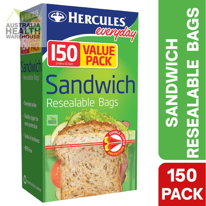 Hercules Everyday Resealable Sandwich 150 Bags