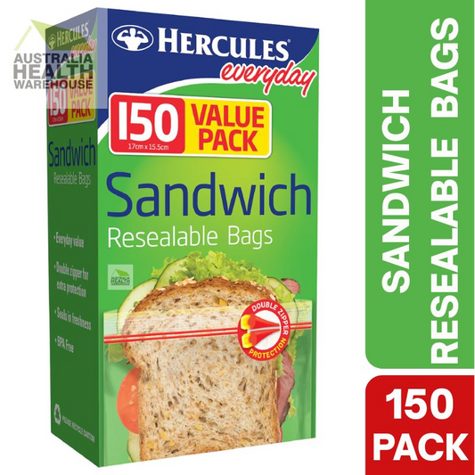 Hercules Everyday Resealable Sandwich 150 Bags