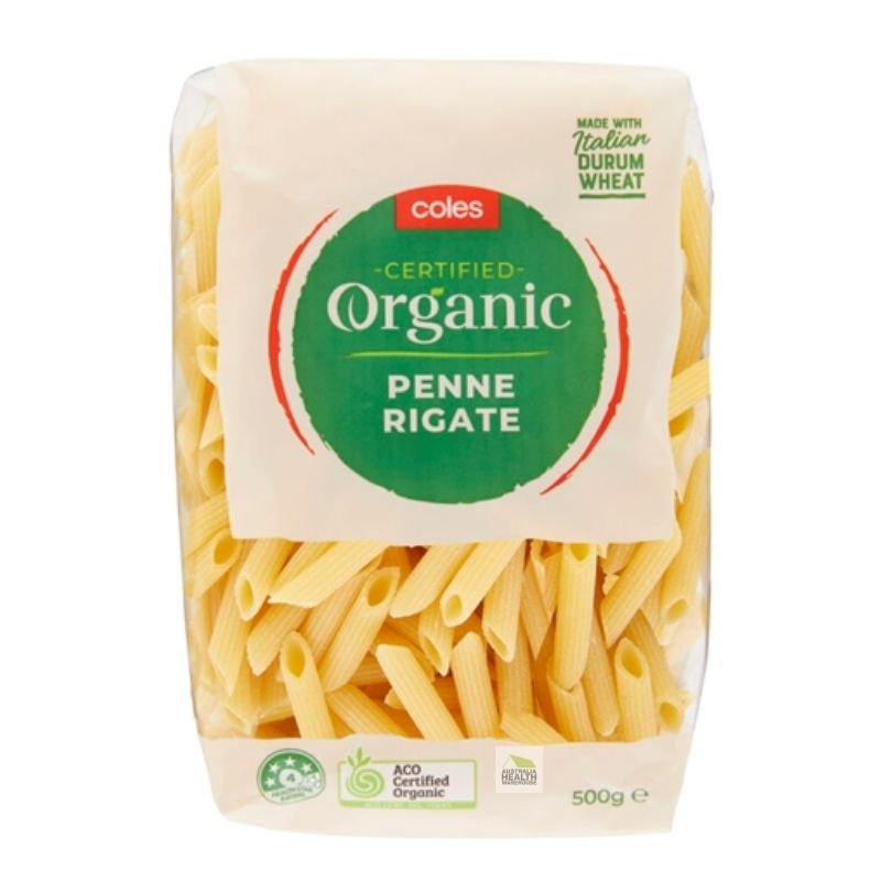 Coles Organic Pasta Penne Rigate 500g