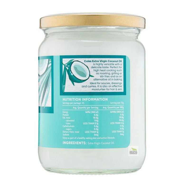 [Expiry: 05/03/2027] Coles Extra Virgin Coconut Oil 500mL