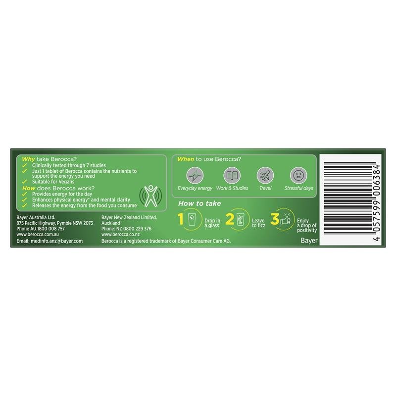 [Expiry: 17/02/2026] Berocca Energy Original Berry 15 Effervescent Tablets
