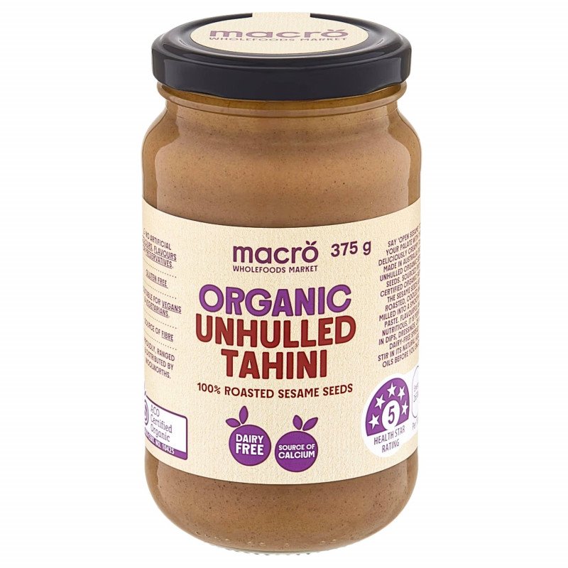 [Expiry: 03/2028] Woolworths Macro Organic Unhulled Tahini Spread 375g