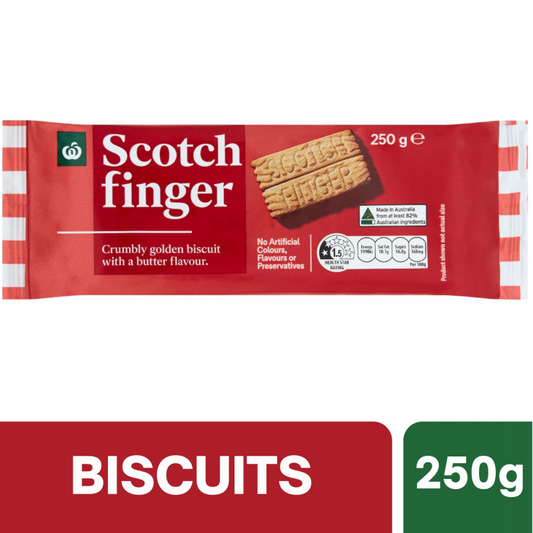 [CLEARANCE Expiry Date: 28/11/2026] Woolworths Scotch Finger Biscuits 250g | Oz Mart