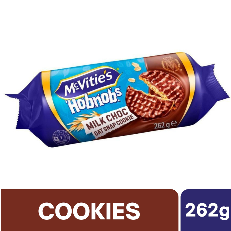 [Expiry Date: 12/12/2026] Mcvitie's Hobnobs Milk Choc Oat Snap Cookie 262g