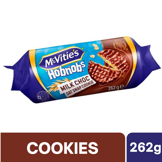 [Expiry Date: 12/12/2026] Mcvitie's Hobnobs Milk Choc Oat Snap Cookie 262g