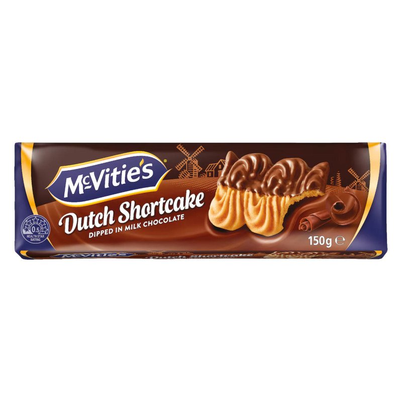 [Expiry Date: 31/10/2026] McVitie's Dutch Shortcake Milk Chocolate 150g