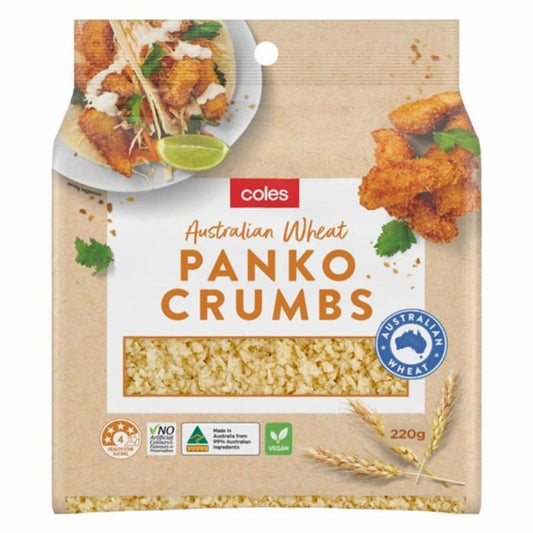 [Expiry Date: 24/12/2026] Coles Australian Panko Crumb 220g