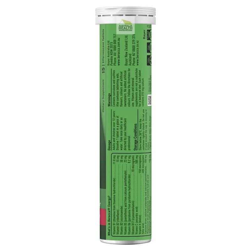 [Expiry Date: 20/04/2027] Berocca Energy Original Berry 60 Effervescent Tablets