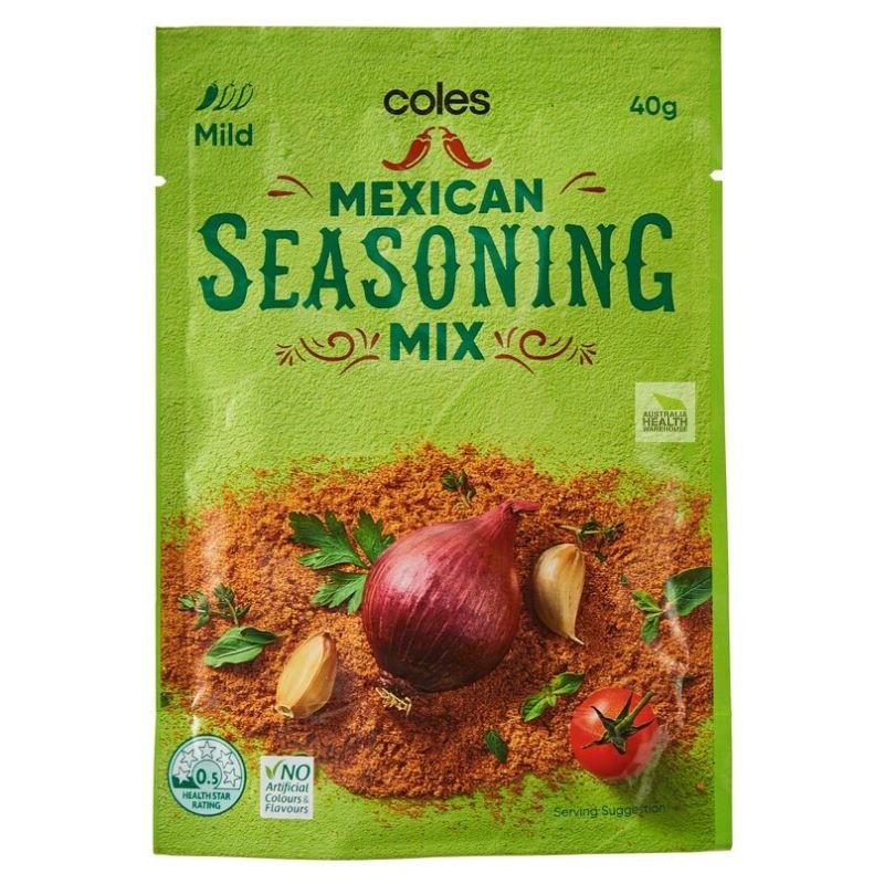 [Expiry: 17/03/2027] Coles Mexican Seasoning Mix Mild 40g