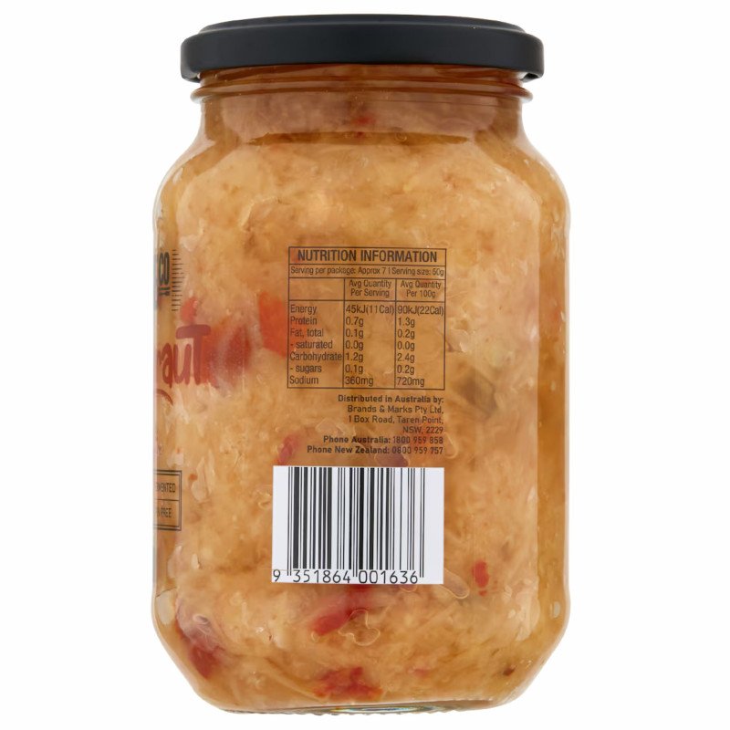 [Expiry Date: 20/11/2028] Bryne Co Sauerkraut With Garlic & Pepper 460g