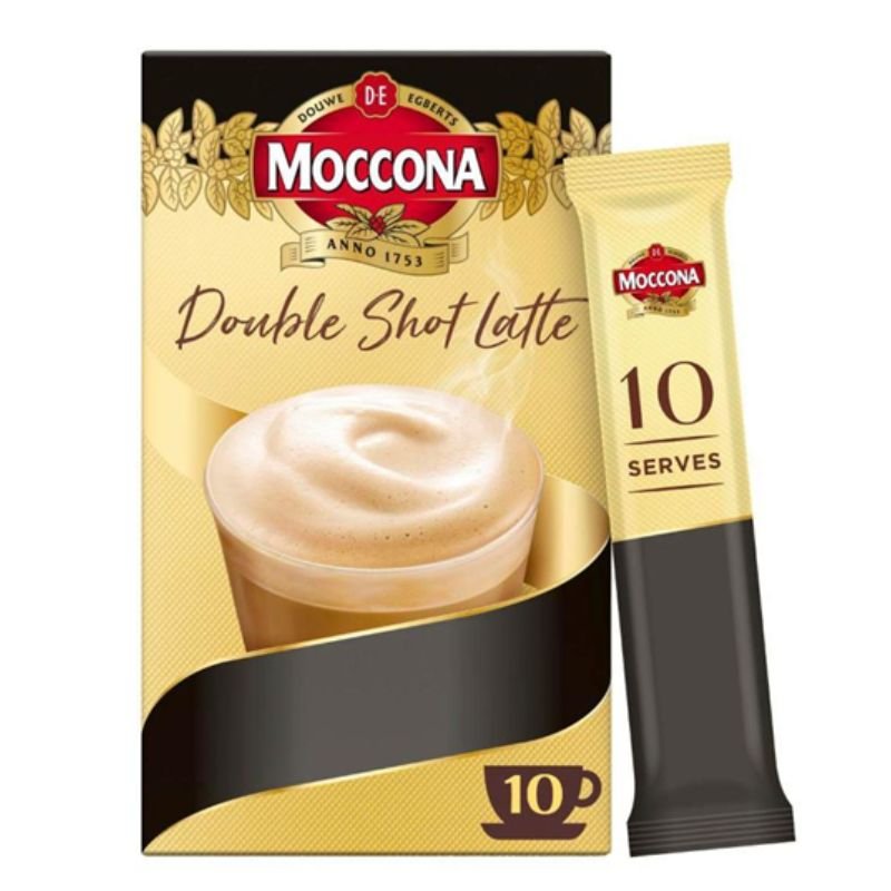 [Expiry:20/06/2027] Moccona Double Shot Latte Coffee 10 Sachets