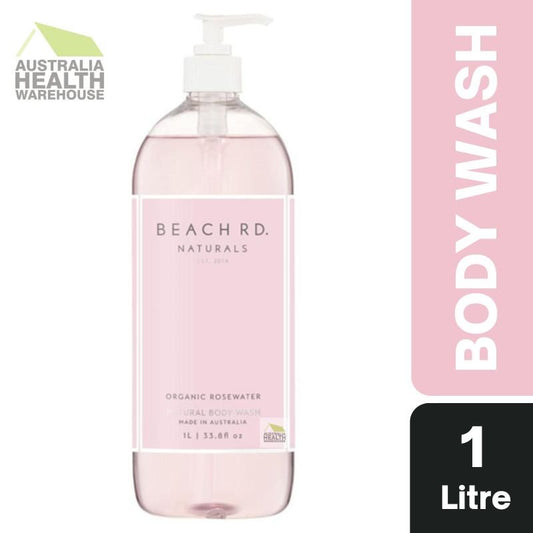 Beach Rd. Naturals Organic Rosewater Body Wash 1 Litre