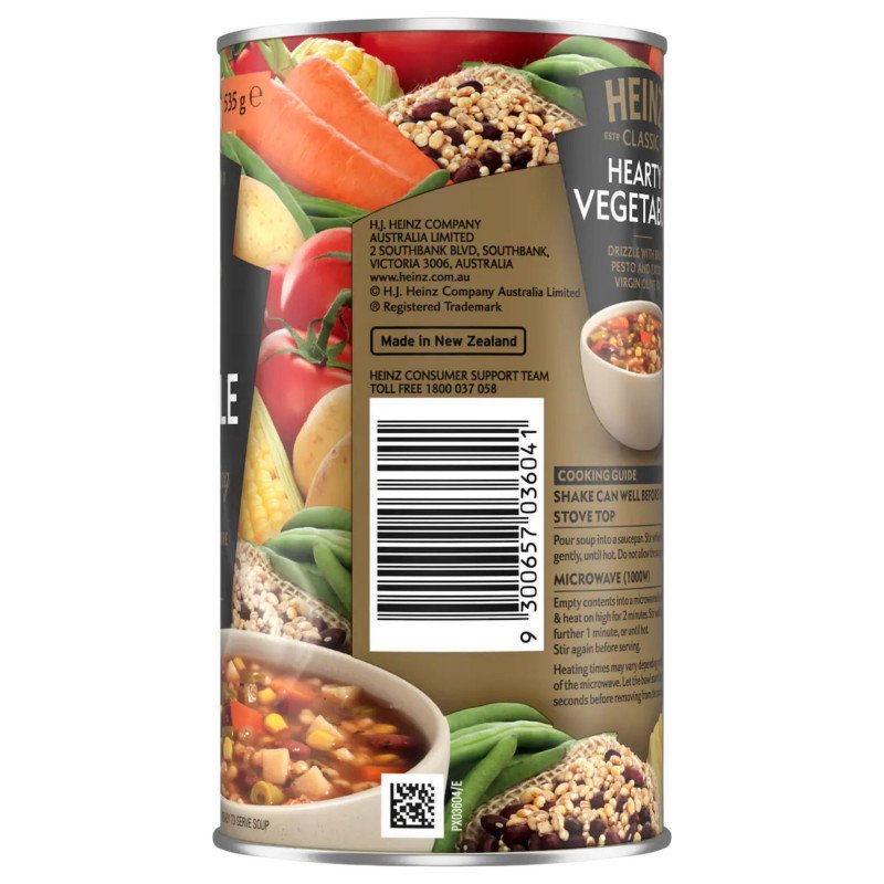 [Expiry Date: 31/07/2028] Heinz Classic Hearty Vegetable Soup 535g