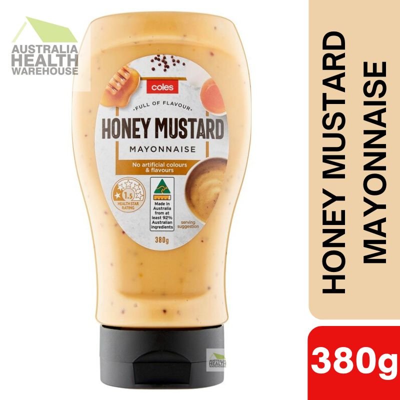 [Expiry:23/06/2026] Coles Honey Mustard Mayonnaise 380g