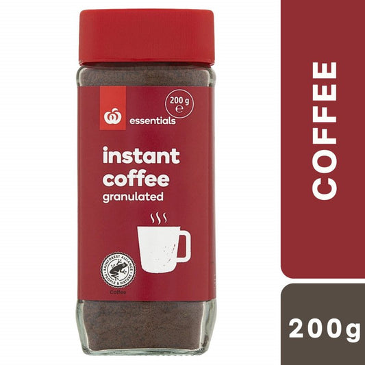 [Expiry Date: 06/06/2027] Woolworths Essentials Instant Coffee Granulated 200g