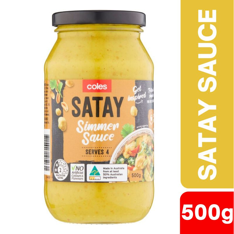 [Expiry Date: 09/06/2027] Coles Satay Simmer Sauce 500g