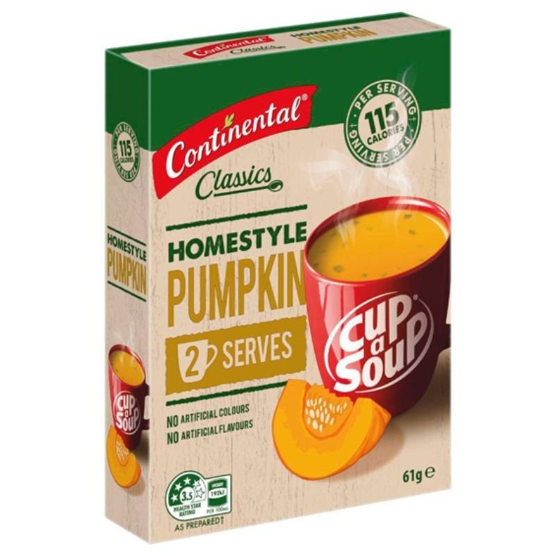 [Expiry Date: 10/09/2027] Continental Cup A Soup Homestyle Pumpkin Soup Serves 2