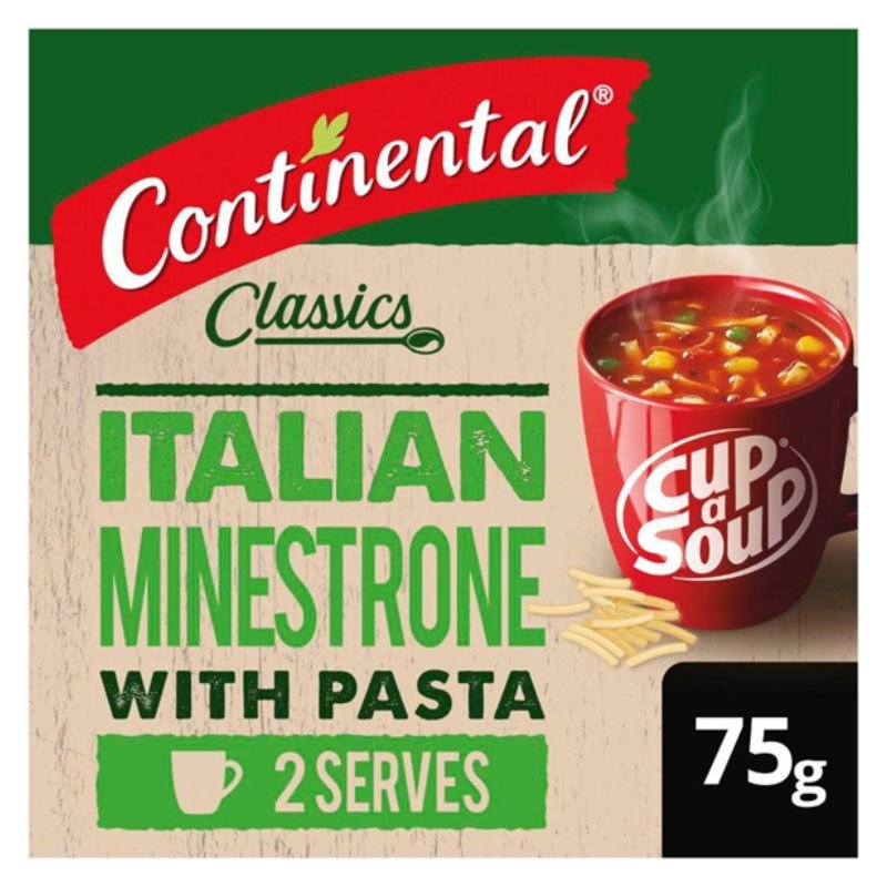 [Expiry: 19/02/2028] Continental Cup A Soup Italian Minestrone Serves 2 75g