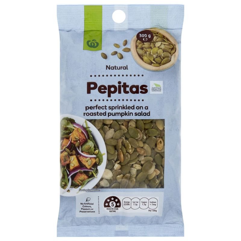 [Expiry Date: 06/11/2026] Woolworths Pepitas 300g