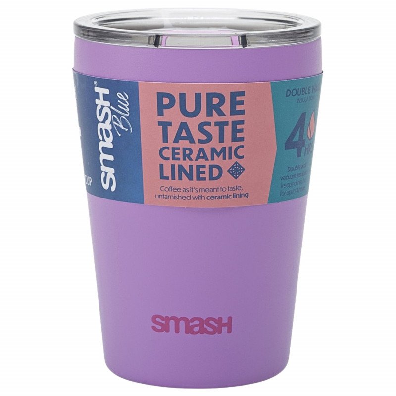 Smash Blue Ceramic Barista Cup 236mL (Purple)