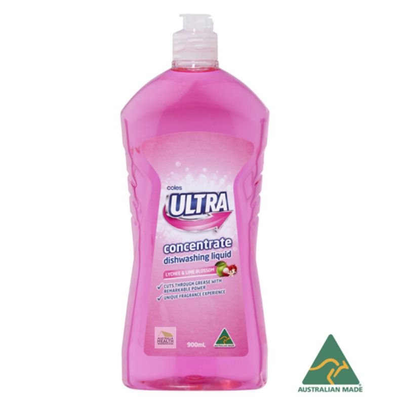 Coles Ultra Concentrate Dishwashing Liquid Lychee & Lime Blossom 900mL