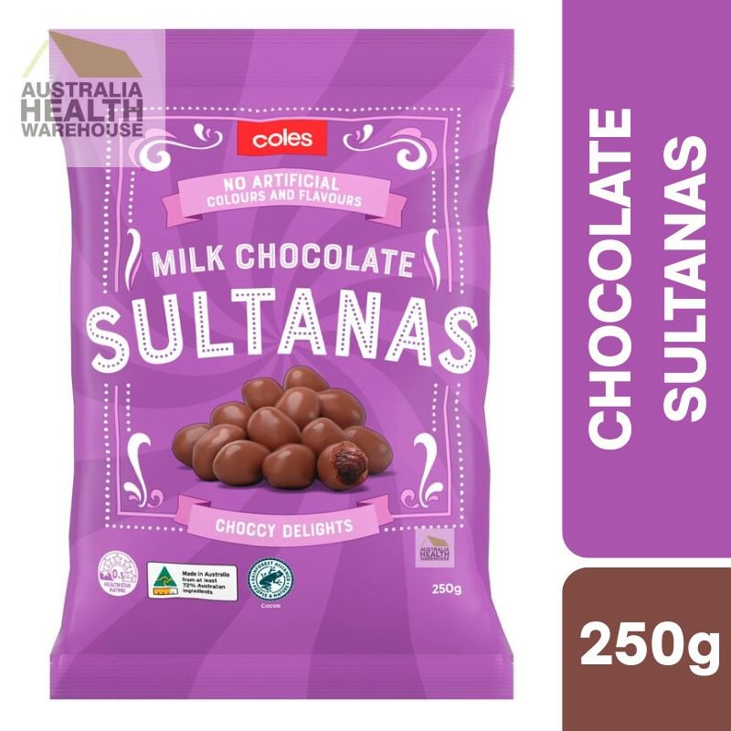 Coles Milk Chocolate Sultanas 250g