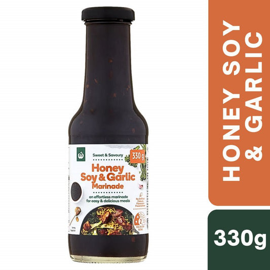 [Expiry: 08/01/2027] Woolworths Honey Soy & Garlic Marinade 330g