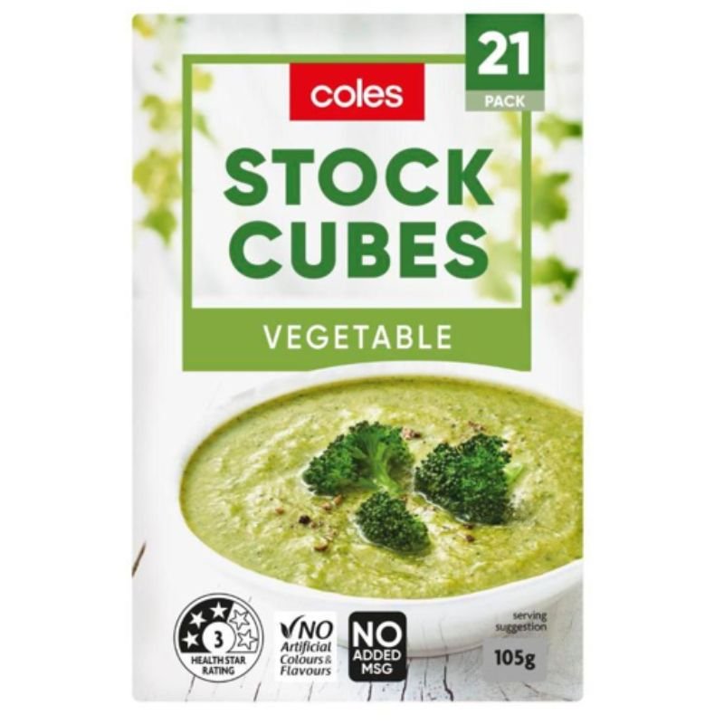[Expiry Date: 01/2028] Coles Stock Cubes Vegetable 105g