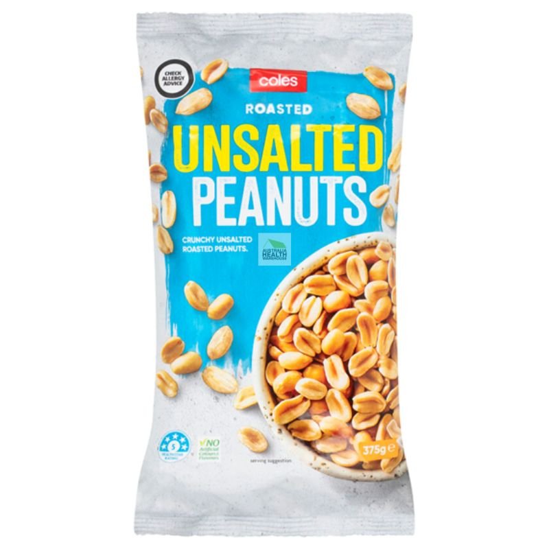Coles Peanuts Unsalted  375g
