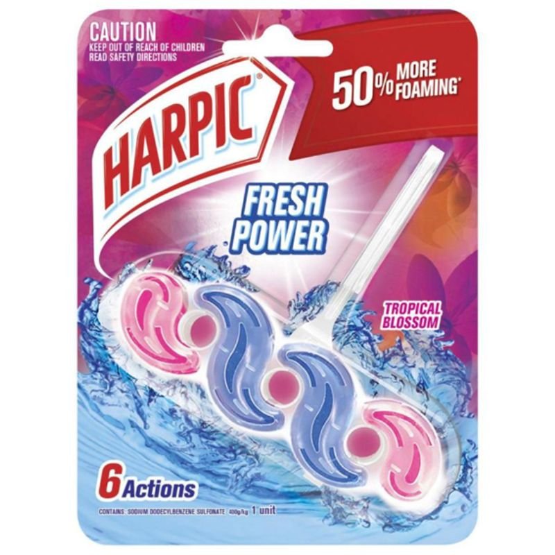 Harpic Fresh Power Rimblock Tropical Blossom Toilet Cleaner 39g