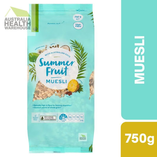 [Expiry: 03/09/2026] Woolworths Summer Fruit Muesli 750g