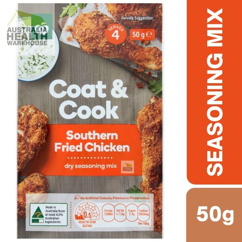 Woolworths Coat & Cook Seasoning Mix Southern Fried Chicken 50g