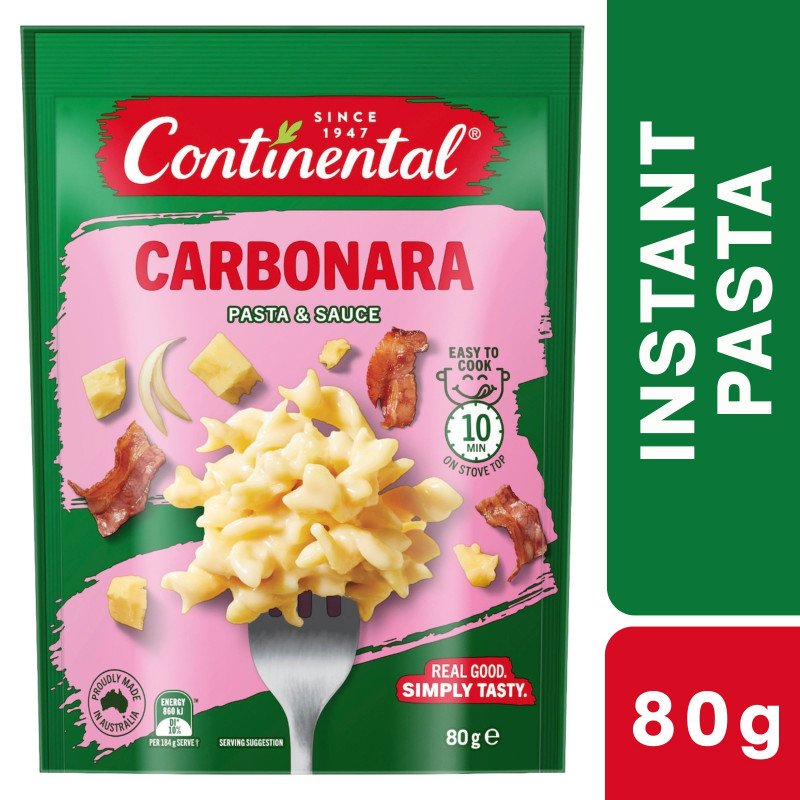 [Expiry Date: 12/01/2028] Continental Carbonara Pasta & Sauce 80g