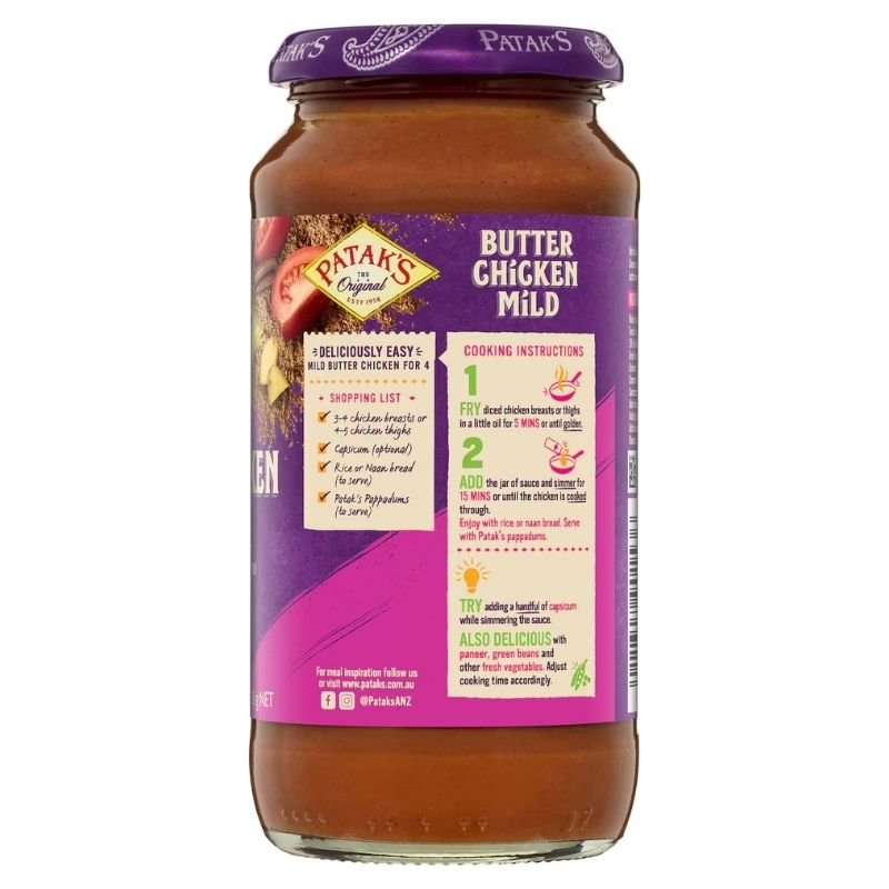 [Expiry: 05/2027] Patak's Butter Chicken Mild Sauce 450g