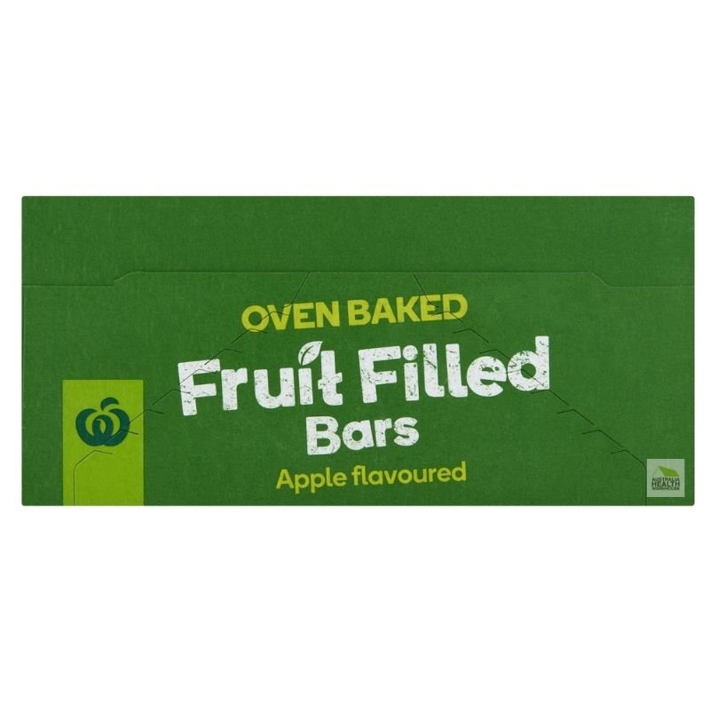 Woolworths Oven Baked Fruit Filled Bars Apple Flavoured 12 Pack