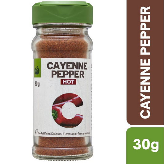 [Expiry: 07/07/2027] Woolworths Cayenne Pepper Hot 30g