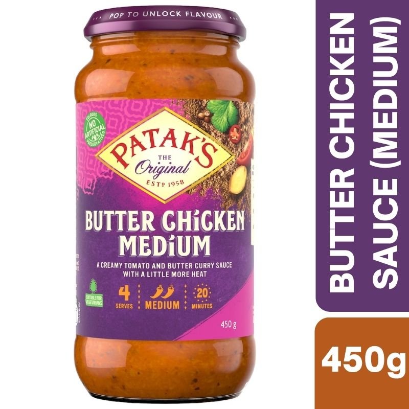 [Expiry: 03/2027] Patak's Butter Chicken Medium Sauce 450g