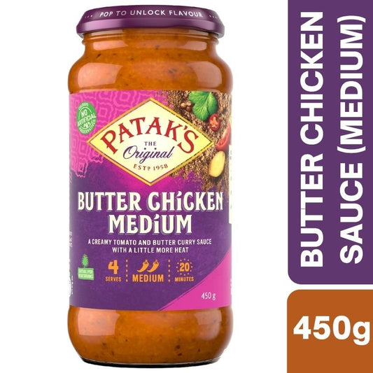 [Expiry: 03/2027] Patak's Butter Chicken Medium Sauce 450g