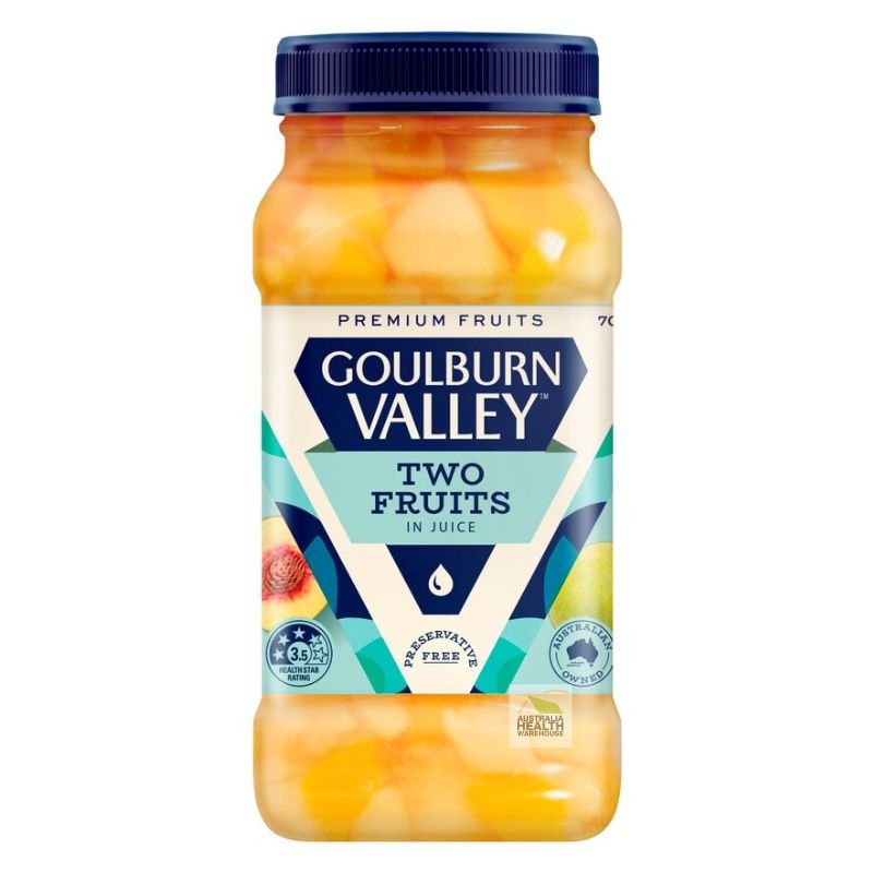 [CLEARANCE Expiry: 30/06/2026] Goulburn Valley Two Fruits In Juice 700g