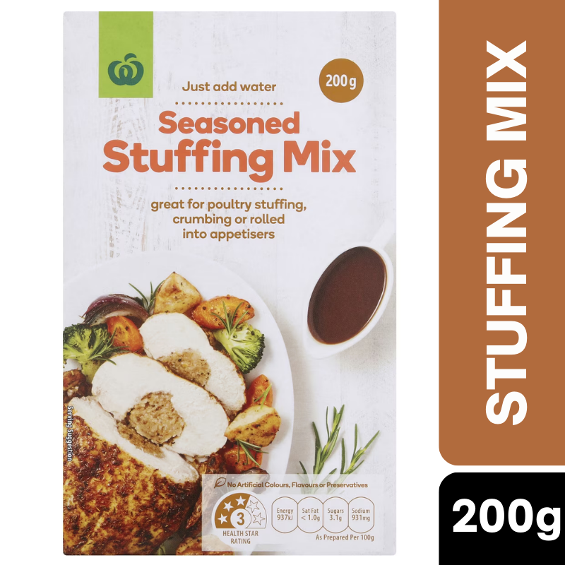[CLEARANCE Expiry Date: 15/08/2026] Woolworths Seasoned Stuffing Mix 200g