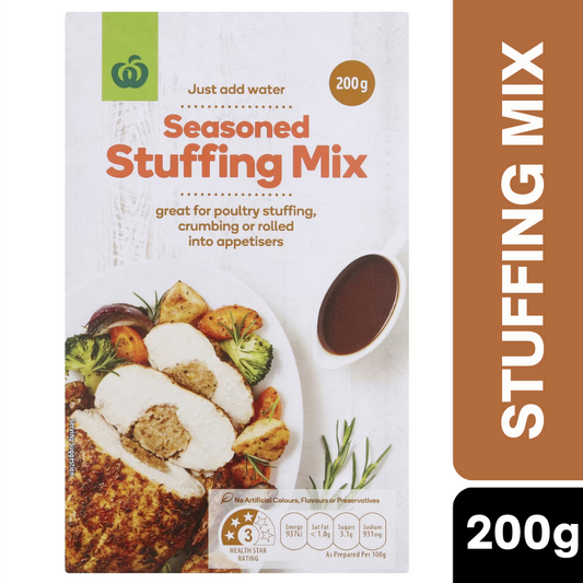 [CLEARANCE Expiry Date: 15/08/2026] Woolworths Seasoned Stuffing Mix 200g