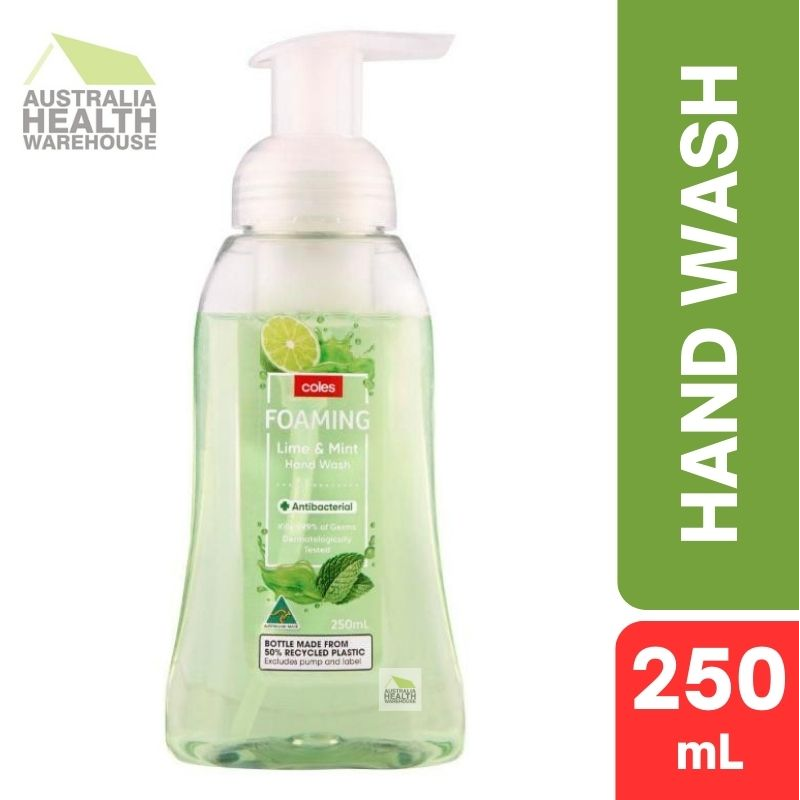 Coles Foaming Hand Wash Lime & Mint Antibacterial 250mL