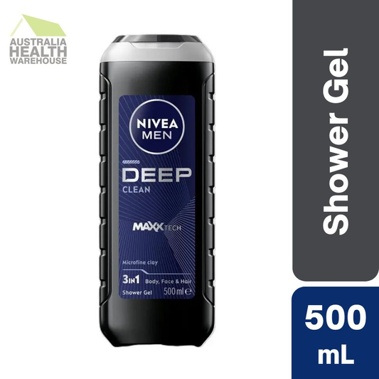 [Expiry: 10/2027] Nivea Men Deep Clean Shower Gel 500mL