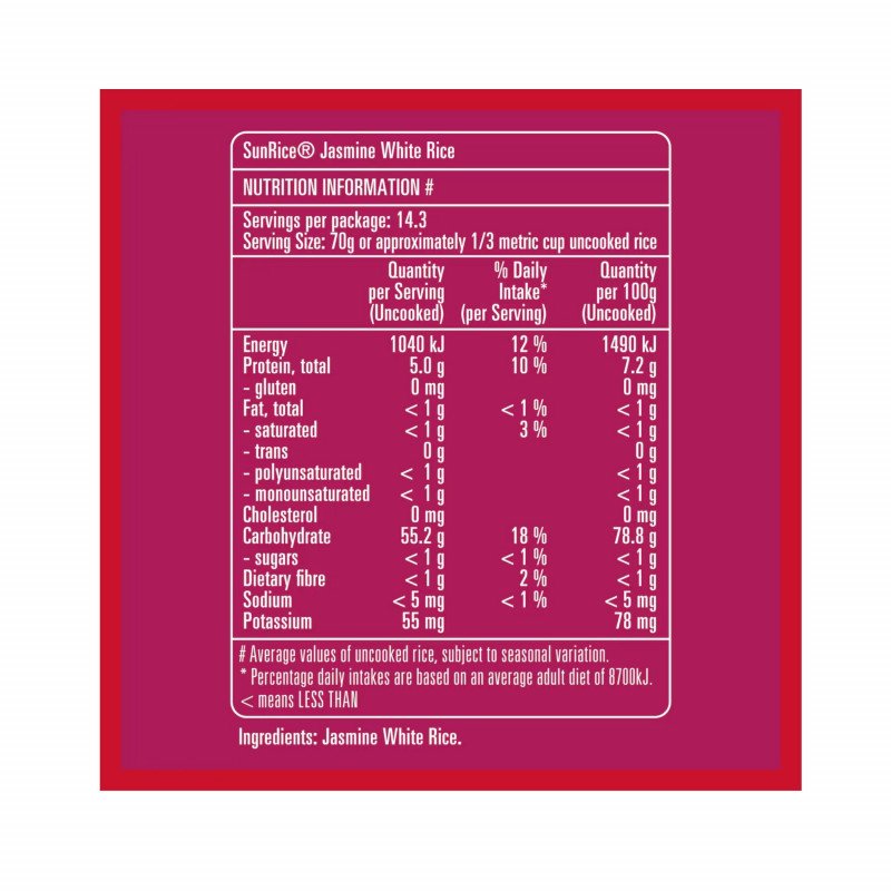 [Expiry Date: 24/05/2027] Sunrice Rice Jasmine 1kg