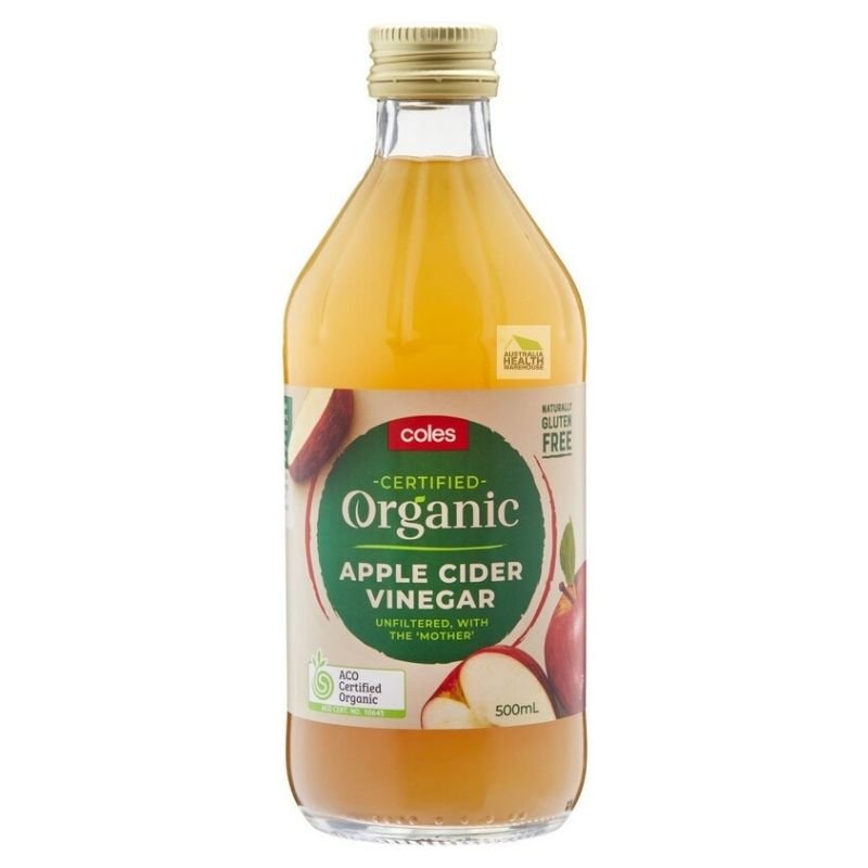 [Expiry Date: 04/2026] Coles Certified Organic Apple Cider Vinegar 500mL